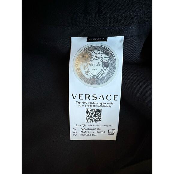 Versace Men's Formal Mohair/Wool Black Pants 34 US (50 Eu) IT 1006715 NWT $1175 - Picture 13 of 14